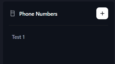 Phone Numbers Screen in Retell Dashboard