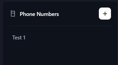 Phone Numbers Screen in Retell Dashboard